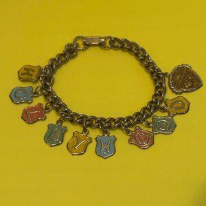 Vintage Hollywood Charm Bracelet Goldtone